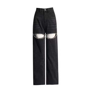 Mejor Precio, Alta Calidad, Pantalones Cargo de Mezclilla de Peso Medio, Estilo Vintage, Ecológicos, Transpirables, Casuales, para Mujer, Tallas Grandes - Product Image 4