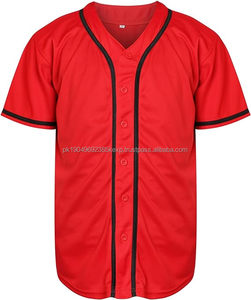 180g tissu tricoté 3D imprimé manches Baseball Jersey plaine boutonné blanc 100% coton, T-shirt pour hommes, coupe ample - Product Image 1