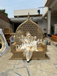 Decoración de Entrada para Banquetes de Bodas del Sur con Ídolo Dorado de Ganesha, Decoración de Entrada Real de Ganesha para Eventos del Sur de la India, EE. UU. - Product Image 4