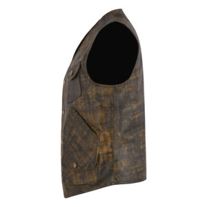 Chaleco de Cuero Napa Suave Estilo Vintage para Hombre, Chaleco de Caza, Chaleco de Cuero Genuino Estilo Rockero, Fabricante Mayorista OEM ODM - Product Image 2