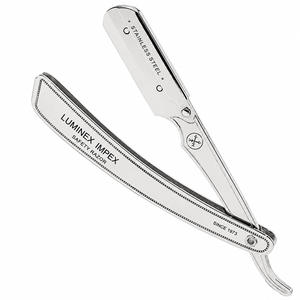 Navaja de Afeitar Recta Vintage Luminex Impex con Mango de Concha de Abulón y Acero al Carbono, Lista para Usar en Barberías y Salones - Product Image 4