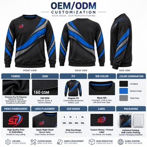 เสื้อสเวตเชิ้ตผู้ชายพรีเมียมแบบไม่มีปก สไตล์ลำลอง พิมพ์ลายสีสันสดใส ผลิตจากโพลีเอสเตอร์/คอตตอน รับผลิตแบบ ODM - Product Image 5
