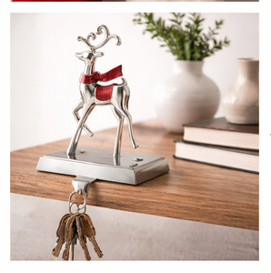 Festive <b>Stocking</b> Holder <b>Christmas</b> Mantel Accent for Holiday Fireplace Shelf Home Settings Seasonal Gatherings and Celebrations - Product Image 2