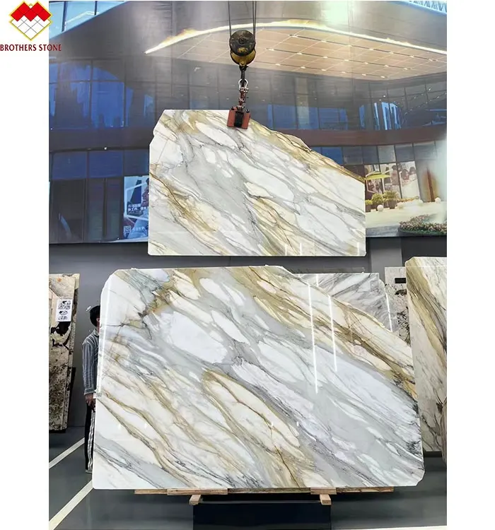 Lajes de mármore Calacatta ouro/Borghini Marmore Calacatta Vagli de qualidade premium para interiores e exteriores Itália