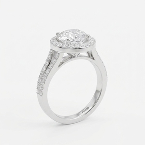 Bague de fiançailles de luxe pour femme de la marque DIFF, diamant de laboratoire classique taille brillant, plaqué platine PT950, diamant certifié IGI - Product Image 3