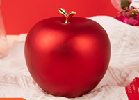 Nouveauté, boîte à bijoux en métal en forme de pomme dorée créative pour Noël