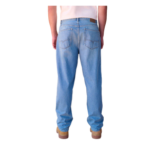 Jean en denim coupe droite délavé, coupe classique, en coton, décontracté, pour le printemps - Product Image 2