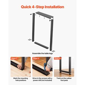 Gambe per Mobili in Acciaio Resistente 74 cm (A) x 45 cm (L), Design Modulare Quadrato, Facile Montaggio, Carico Massimo 1000 kg, Ideali per Arredamento Rustico/Country - Product Image 6