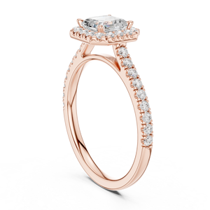 แหวนเพชรทรง Asscher ดีไซน์หรูหรา ประดับเพชรรอบวงแบบ Halo เพชรข้างประดับเพชร GRA Certified เครื่องประดับขายดีอันดับต้นๆ สำหรับสาวๆ - Product Image 3