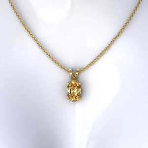 Georgian Oval Cut Moissanite 925 Silver IGI Certified Rhodium Plated Luxury Rope Chain Pendant Necklace for Women - Product Image 5