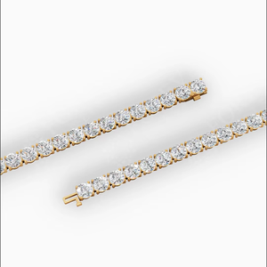 Luxury 14K Gold Lab Grown Diamond Tennis <b>Bracelet</b> | Round Four Prong Link 7 Inch | IGI Certified Elegant Gift Women's Jewelry - Product Image 2