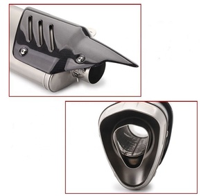 Silenciador de escape de motocicleta de fibra de carbono de excelente calidad de suministro directo de fábrica 51mm para Punta de tubo silencioso de bicicleta de Cross - Product Image 2