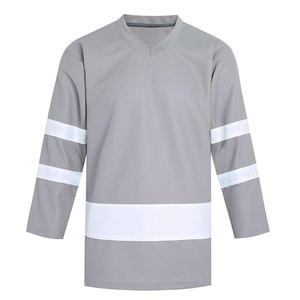 Camiseta de Hockey Personalizada para Equipos de E-Sports, Talla Grande, Color Gris y Negro, Uniforme para Gamers, Venta al Por Mayor - Product Image 1