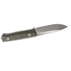 Couteaux de chasse à lame fixe avec manche texturé vert, lame finition grise, étui en cuir marron pour le camping, la randonnée et les activités de plein air - Product Image 2