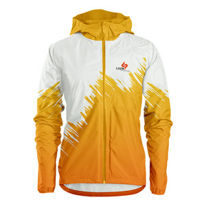Personalized Hooded Windbreaker <b>Jacket</b> Custom Logo Name Sublimation Windproof <b>Lightweight</b> Sports Team Outdoor Wear - Product Image 2