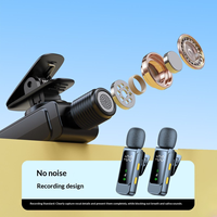 Micrófono Lavalier Inalámbrico Mini para Grabación de Video en Vivo para iPhone, iPad, Teléfonos Android y Computadoras