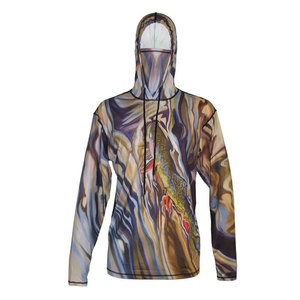 Professional Moisture Wicking Fishing <b>Hoodies</b> Breathable <b>Lightweight</b> Beach Wear Custom Logo Factory Supply - Product Image 1
