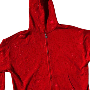 Sweat-shirt à capuche élégant pour homme avec strass, en tissu mélangé épais, coupe oversize, style streetwear, fabrication sous marque privée - Product Image 4