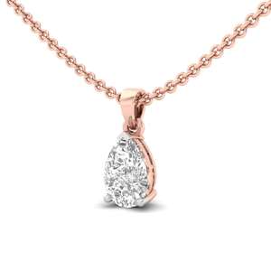 Pendentif solitaire infini en diamant de laboratoire taille poire, étincelant, élégant et classique, cadeau de bijoux pour femme pour occasion spéciale - Product Image 1