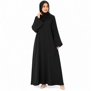 Vestido Maxi Musulmán para Mujer, Abaya de Dubái con Abertura Frontal, Estilo Kimono, Abaya al por Mayor, Ropa Musulmana Árabe, Vestido Abaya Negro - Product Image 6