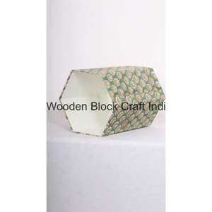 ถังขยะกระดาษแบบเปิดด้านบน ตกแต่งด้วยมือ ทำจากกระดาษแข็งพิมพ์ลาย PP ห่อด้วยผ้าฝ้าย 100% - Product Image 3