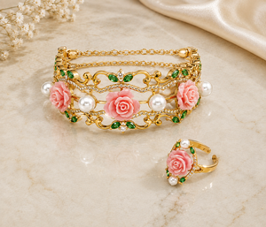 Brazalete de Plata 925 de Primera Calidad con Diseño Floral Elegante, Joyería Hecha a Mano, Regalo para Mujer, Proveedor Mayorista Disponible en Grandes Cantidades - Product Image 3
