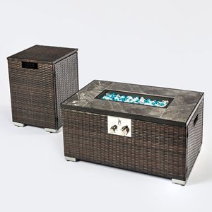 Copertura per bombola del gas in vimini di rattan per esterni, copertura per serbatoio del propano e bombola del gas - Product Image 2