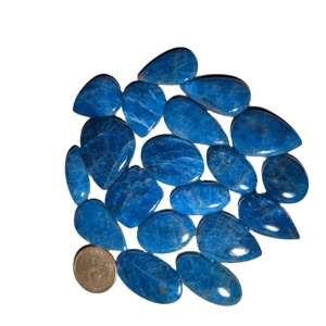 หินควอตซ์ทรงหลังเบี้ยสีฟ้าธรรมชาติคุณภาพสูงอัญมณีแอปพาไทต์แบบหลวมสำหรับทำเครื่องประดับคุณภาพที่น่าทึ่ง! - Product Image 4