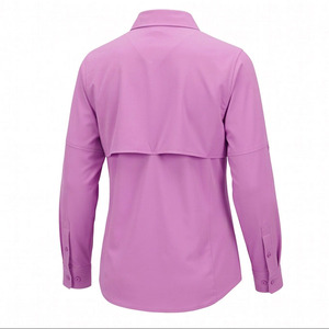Chemise de pêche à manches longues boutonnée de couleur unie, personnalisable, séchage rapide, pour femmes, meilleure performance - Product Image 2