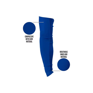 Manchons de compression sportifs en coton anti-UV sans couture avec logo personnalisé, respirants en polyester pour le cyclisme et la course à pied - Product Image 2