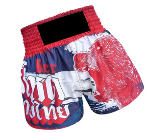 Pantalones Cortos de Muay Thai Premium, Ligeros, Elásticos y Transpirables, para Entrenamiento de MMA y Boxeo, para Hombre, 100% Poliéster - Product Image 1