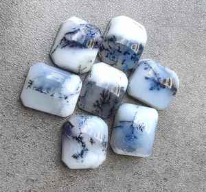 Ágata Dendrítica Natural, Forma Octogonal, Cabujón de Calidad Calibrada, Gema Suelta para Joyería - Product Image 1