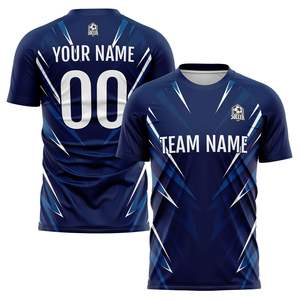 Camiseta de Fútbol Unisex Totalmente Sublimada con Nombre/Número del Equipo Personalizado, Camiseta de Entrenamiento Personalizada con Servicio OEM - Product Image 1