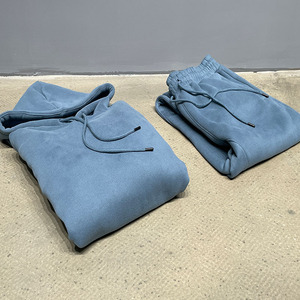 Sweat-shirt à capuche pour homme, couleur unie, en molleton de coton, coupe décontractée oversize, idéal pour l'automne, avec poches, tricoté, imprimé personnalisé - Product Image 6