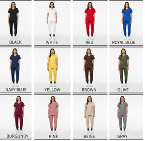 High Quality Unisex V-Neck Hospital & Beauty Salon <b>Scrubs</b> <b>Set</b> Fashion Medical Uniforms Printed Nurse & Doctor Work <b>Scrub</b> Suits - Product Image 4