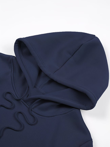 Custom Blue Hooded Sweatshirt Adults Casual All Seasons Promotional Wear Digital Printing Front And <b>Back</b> Design - Product Image 6