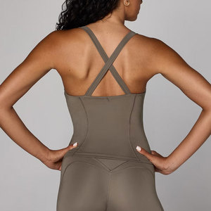 Camiseta Deportiva Larga de Secado Rápido sin Costuras con Espalda Cruzada para Mujer, Ajuste Ceñido, 80% Poliéster 20% Elastano, para Gimnasio, Atletismo y Yoga - Product Image 2