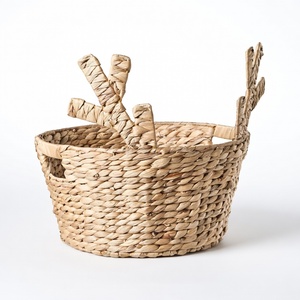 Christmas decoration & organiser handmade baskets weaving <b>water</b> hyacinth reindeer basket <b>container</b> - Product Image 6