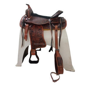 Selle d'équitation de plaisir occidental faite à la main résistante Style américain léger et confortable durable avec l'ensemble assorti de pointe - Product Image 3