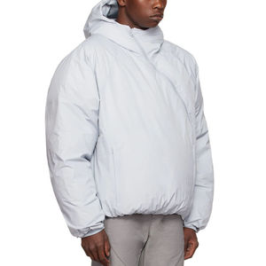 Custom Winter Puffer <b>Jacket</b> Zipper Front Solid Color Warm High Business Wear <b>Waterproof</b> <b>Lightweight</b> OEM Service Puffer <b>Jacket</b> - Product Image 2