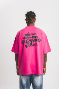 เสื้อยืดสตรีทแวร์วินเทจผ้าฝ้ายพิมพ์ลายพัฟฟ์แบบ DTG เสื้อยืดโอเวอร์ไซส์ทรงหลวมฟอกสีราคาถูก รับผลิตตามแบบ OEM แฟชั่นตามสั่ง - Product Image 4