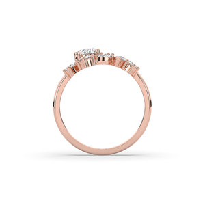 แหวนเพชรทรงรี 0.97 กะรัต สี E เพชรเลี้ยงในห้องปฏิบัติการ ทองคำแท้ 14K รับรองโดย IGI แหวนหรูสำหรับผู้หญิงจาก Luxeshine Jewellery - Product Image 4