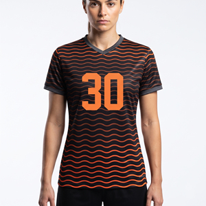 Maillot de football pour femmes de haute qualité en gros, vêtements de sport respirants, maillot de football pour femmes, maillot de football à col en V pour femmes - Product Image 6