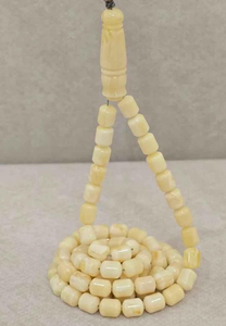 Rosario de Resina Ecológico Hecho a Mano, Cuentas Redondas de Color Crema, Misbaha Tasbih Religiosa para Hombres y Mujeres - Product Image 2