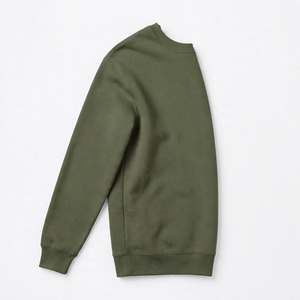 Sweat-shirt col rond vert olive épais personnalisé streetwear pull homme surdimensionné en molleton de coton à manches longues Circuit - Product Image 5
