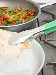 Pinces en acier inoxydable légères, durables, antidérapantes, résistantes à la chaleur et compatibles lave-vaisselle, pour le pain, la pâtisserie et le barbecue, avec poignée recouverte de vinyle - Product Image 5