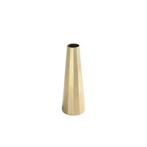 Ensemble de 2 vases décoratifs géométriques en métal argenté de style moderne, élégants centres de table en aluminium poli pour la décoration intérieure - Product Image 5