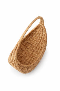 Panier en rotin tressé à la main MARISA KRJ avec poignée, panier de rangement ovale, décoration rustique pour la maison, panier cadeau, panier de pique-nique - Product Image 3