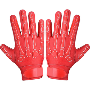 Sports <b>Game</b> American Football Gloves Wholesale Customized Design Breathable Wrist Support Impact Control <b>Hook</b> Loop Closure - Product Image 2