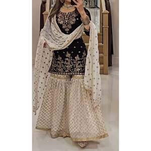 Women's Beautiful Party Wear <b>Top</b> Bottom Dupatta Set - Product Image 1